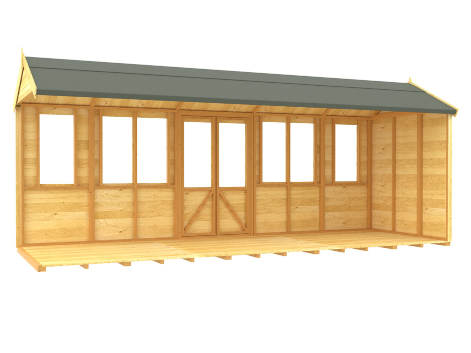 5ft x 18ft Apex Summer House