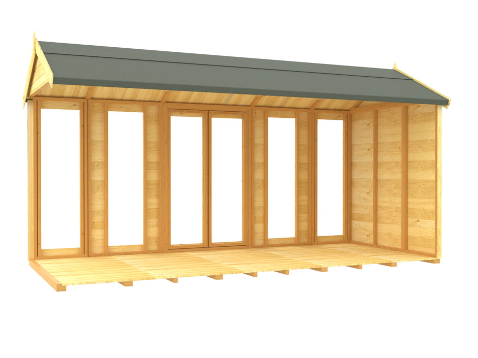 6ft x 14ft Apex Summer House (Full Height Window)