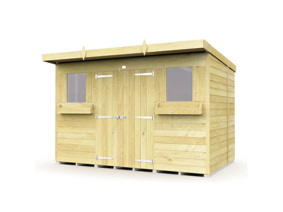 10ft x 8ft Pent Summer Shed