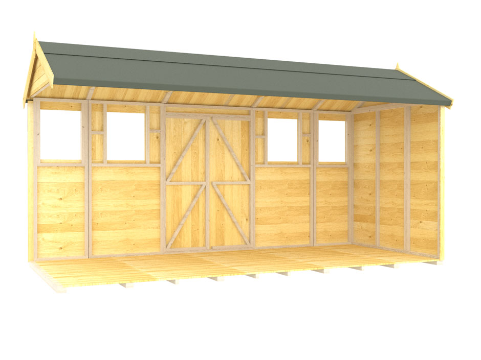 5ft x 14ft Apex Summer Shed