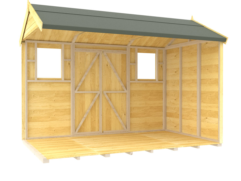 7ft x 10ft Apex Summer Shed